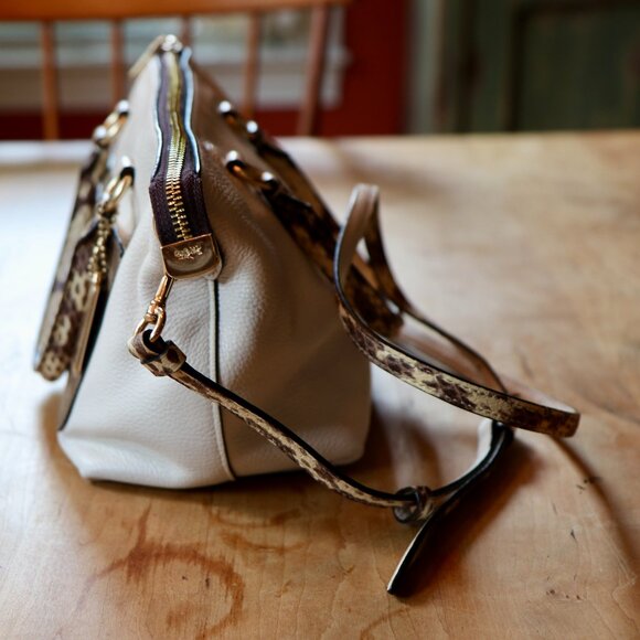 Coach Signature Exotic Mix Mini Emma Satchel EUC - Picture 9 of 11